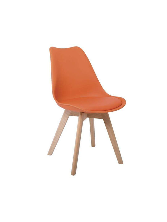 Tino Dining Chair Made of Orange Polypropylene