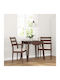Wooden Brown Dining Chairs 2 Pieces 57x51.5x90cm