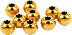 Goldene Perlen Edelstahl Auswahl Größe 6mm