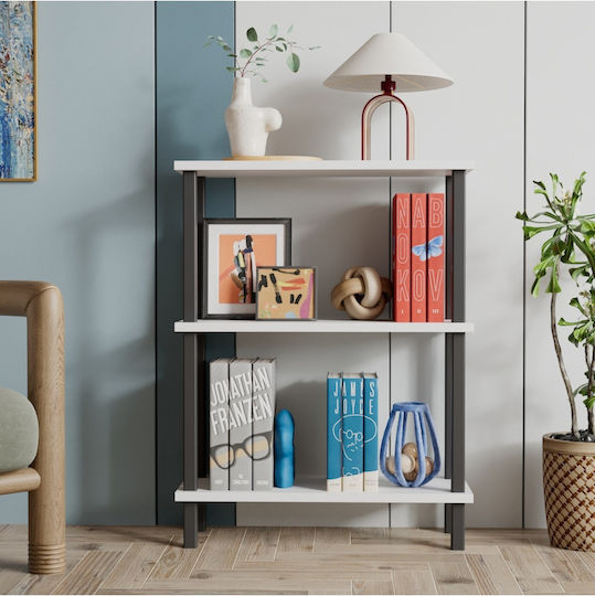 White Bookcase 52x22x77cm