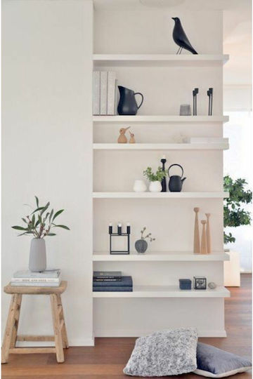 Wall Shelves White 6 Pieces 60x15x15cm