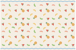 Party Tablecover Paper Beige Fruits