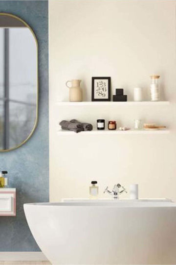 Wall Shelves White 2 Pieces 60x15x15cm