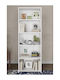 White Bookcase 56x20x169cm