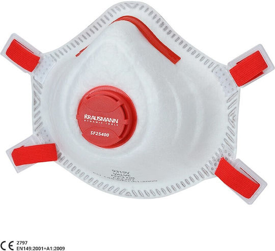 Krausmann Protective Mask FFP3 with Valve White 71998 1 Piece