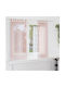 vidaXL Set Vorhänge Fenster mit Obere Registerkarte Voile Hellrosa 140x140cm