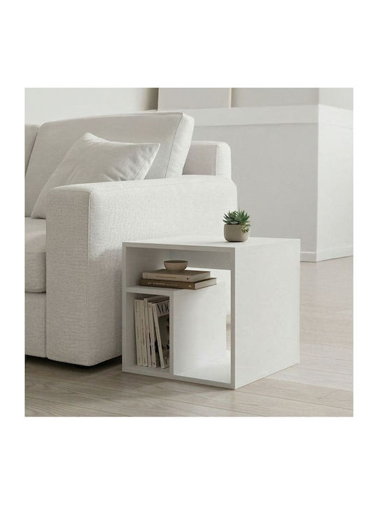 Bedside Table Doublo Wooden White 40x35x40cm