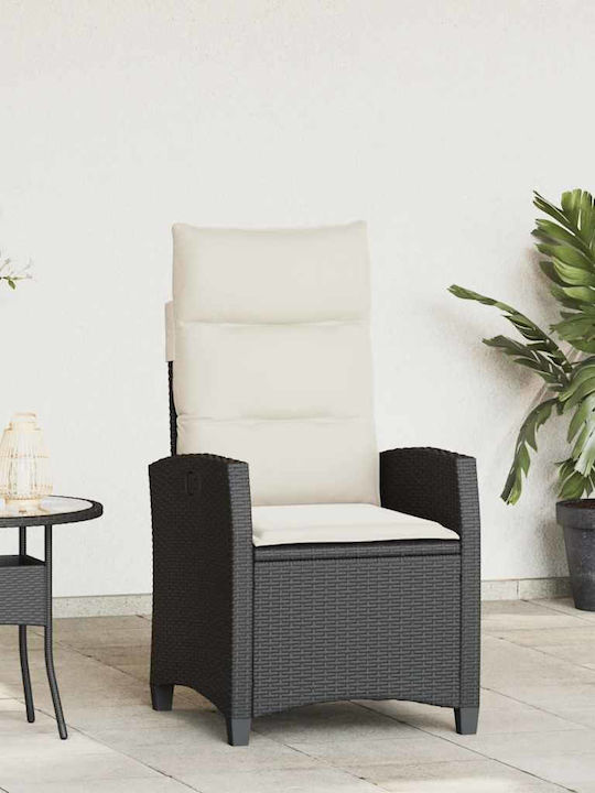 Gartenstühle Rattan Schwarze mit Kissen