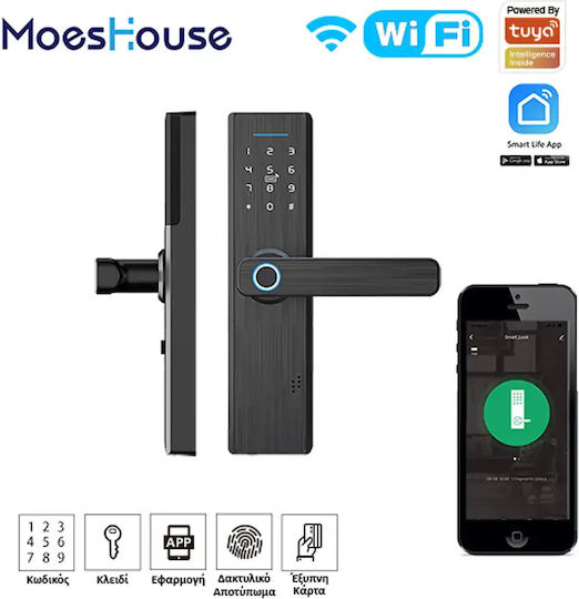 MOES Elektronische Schlösser mit Wi-Fi Konnektivität Schwarz