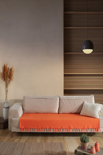 SteweHome Cuverturi Pentru Canapea De Fotoliu Tricotat 115x201cm Portocalii