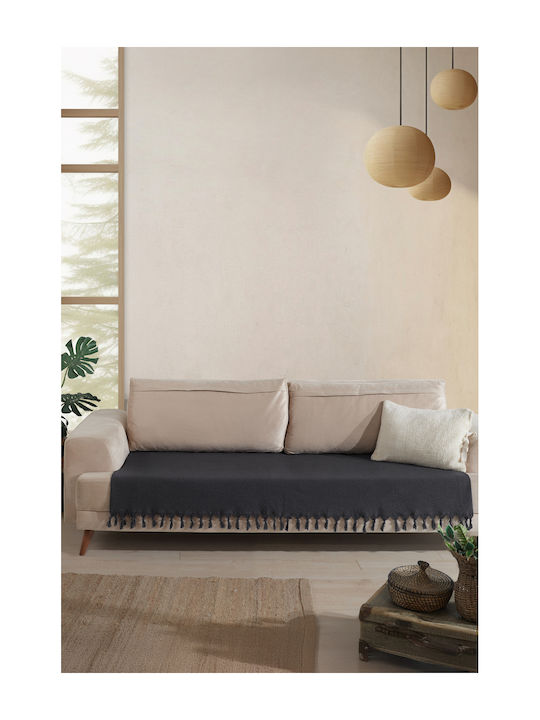 SteweHome Ριχτάρι Πολυθρόνας Πλεκτό 115x201εκ. Γκρι