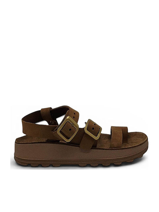 Fantasy Sandals Δερμάτινα Γυναικεία Σανδάλια Ταμπά