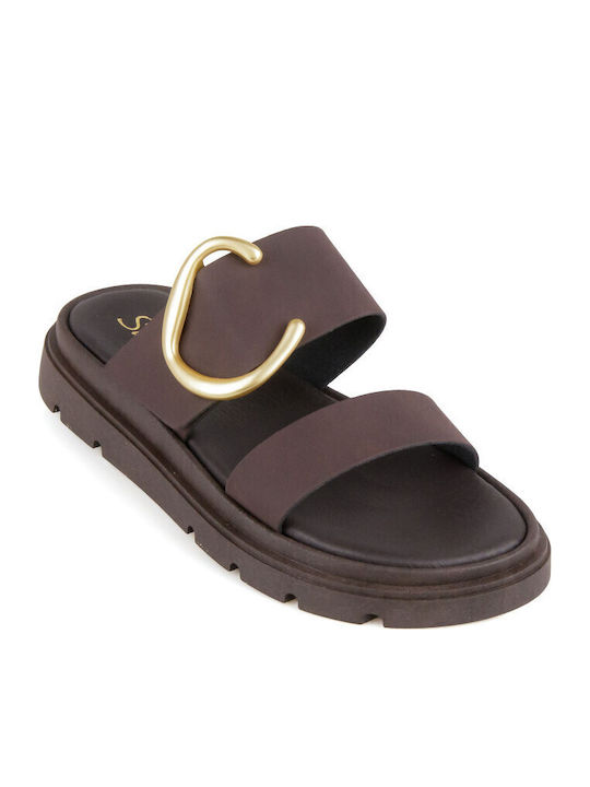Silia D Leather Women's Flat Sandals Flatforms ...