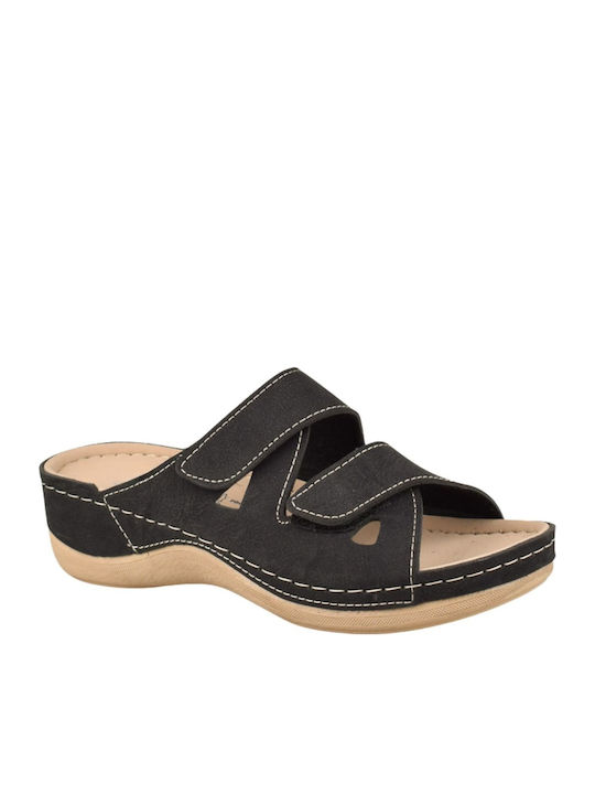 Yfantidis Women's Anatomic Black Sandals