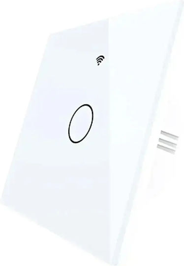 MOES Recessed Touch Wall Switch One-Way with Frame Aller Retour White