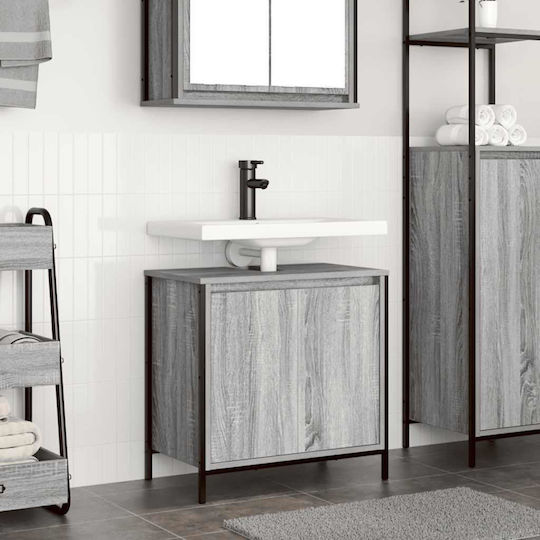 vidaXL Bathroom Vanity Unit Without Sink M60xD34.5xH60cm Gray