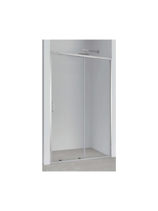Crown Duschkabine mit Schiebetür 110x185cm Klarglas Chrom