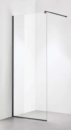 Crown Καμπίνα Ντουζιέρας με Συρόμενη Πόρτα 80x195cm Mat Black Matt Crown Καμπίνα Ντουζιέρας με Συρόμενη Πόρτα 80x195cm Mat Black Matt