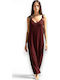 Summer Maxi Dress Burgundy