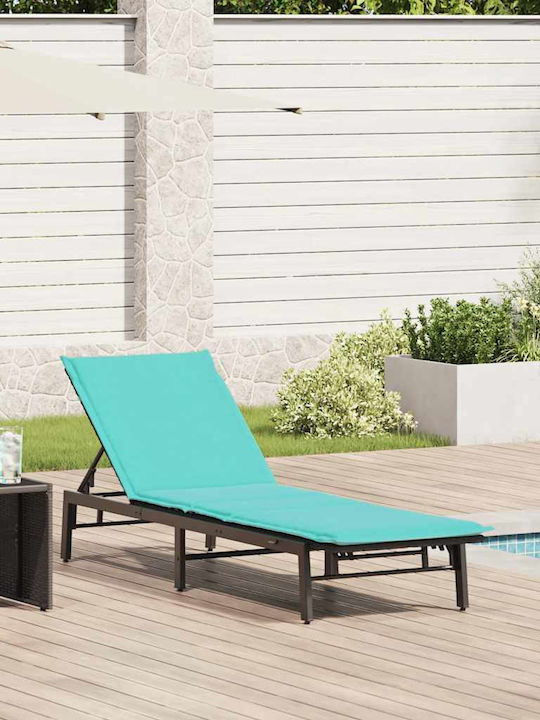 Garten- und Pool-Liegestuhl Rattan mit Kissen S...