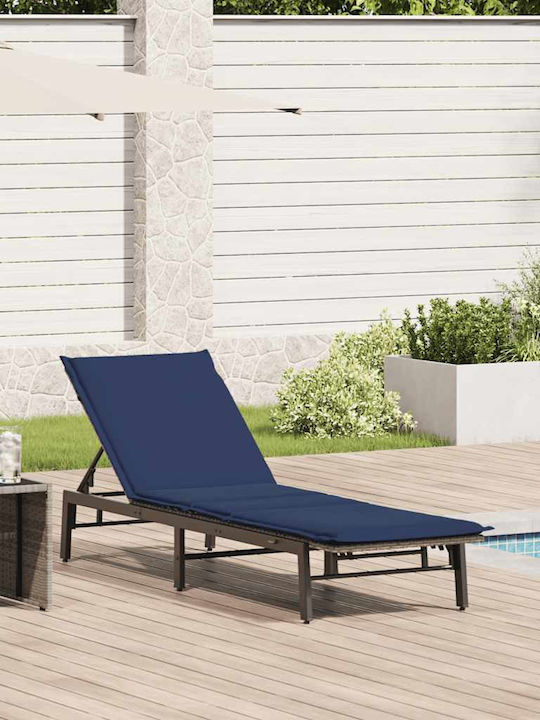 Garten- und Pool-Liegestuhl Rattan mit Kissen G...