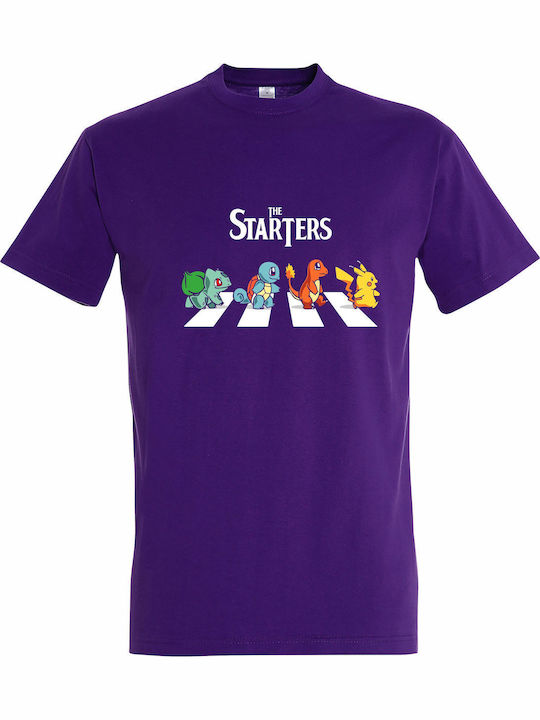 Kids Top Dark Purple The Starters Pokemon Fanart