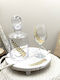 Georgiou Best Man Set Wooden Gilt Gold 3 Pieces