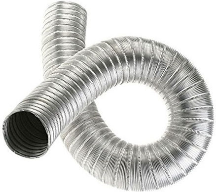 Flexible Aluminum Air Duct Φ120 Heavy Duty 3 Meters 0.080mm Thickness 30°C 250°C Inoxshell