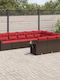 Canapea De Colț De Exterior Din Rattan Cu Perne 62x62x69cm