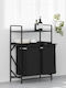 vidaXL Laundry Basket Fabric Black