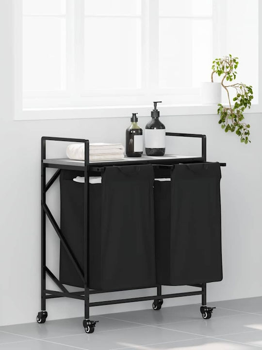 vidaXL Laundry Basket Fabric Gray