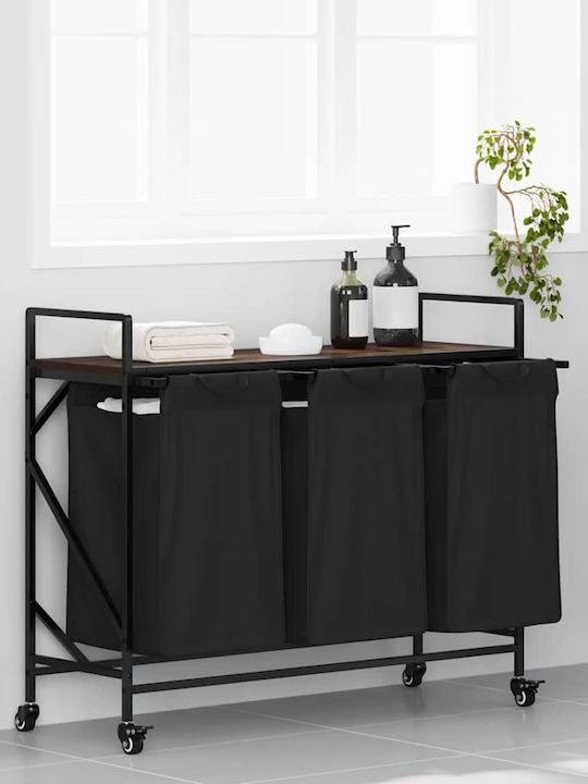 vidaXL Laundry Basket Fabric Brown