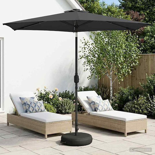 Aluminum Grey Garden & Terrace Parasol 2.7x2.7xHeight 2.35m