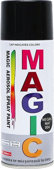 Magic Σπρέι Βαφής με Ματ Εφέ Μαύρο Μαύρο Ματ 450ml