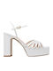 Damen Sandalen Weißes Leder