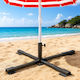 Beach Umbrella Base Cross Metal Black