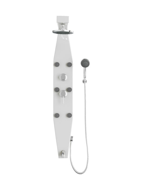 Sanitec A 802 A-802-00 White Shower Column With...