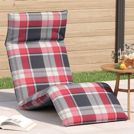 vidaXL Oxford Oxford Șezlong De Plajă Roșu Pliabil Metalic 175x54cm