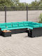 Outdoor Corner Sofa Rattan With Cushions 62x62x69cm