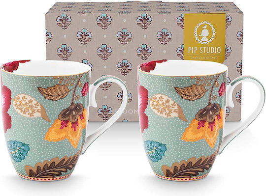 PiP Studio Blooming Tales Fantasy Mug Ceramic Blue 2 Pieces