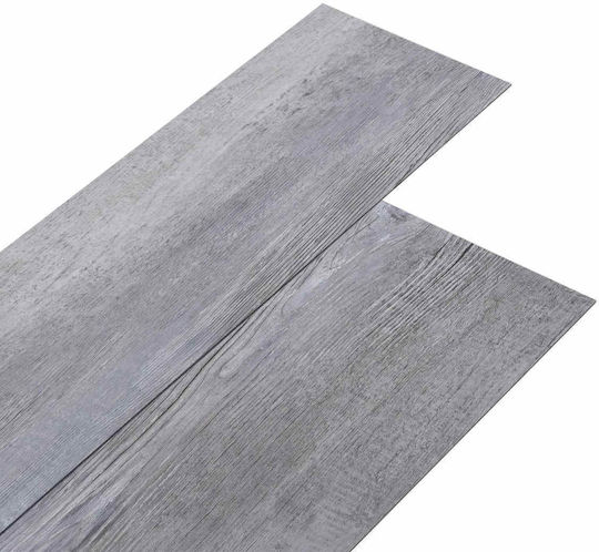 vidaXL Set Plastic Floor PVC with 28 Tiles L61xW30.5cm Gray