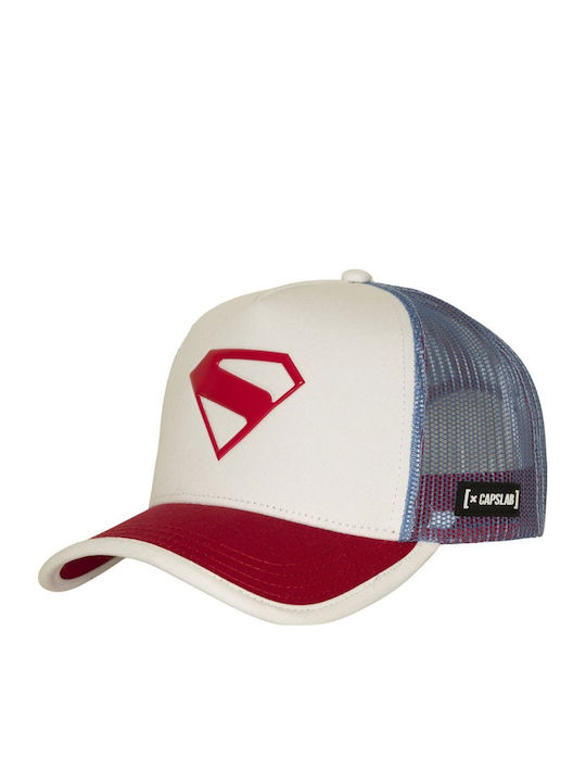 Capslab X Dc Comics Șapcă Trucker Albă