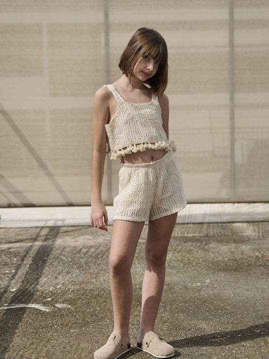 Kids Set with Shorts Summer 2pcs Beige