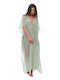 Bluepoint Women's Maxi Beach Caftan Aqua