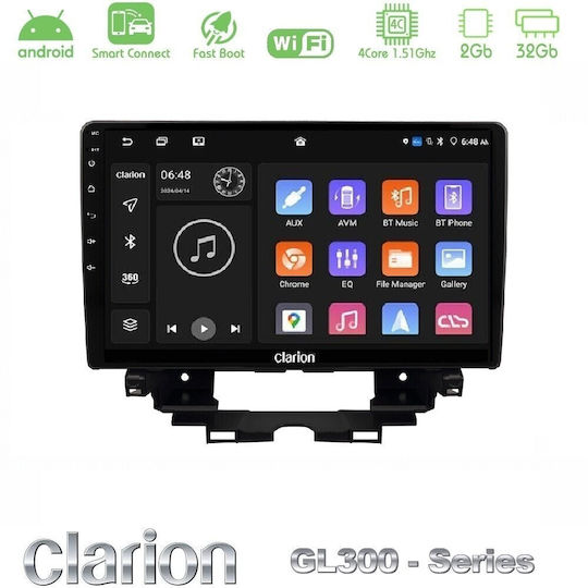 Clarion Ηχοσύστημα Αυτοκινήτου για Renault Kangoo 2022-2023 (Bluetooth/USB/AUX/WiFi/GPS/Apple-Carplay/Android-Auto) με Οθόνη Αφής 10"