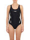 Athletic One-Piece Swimsuit Black