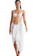 Women's White Beach Pareo
