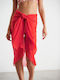 Airy Red Pareo Beach