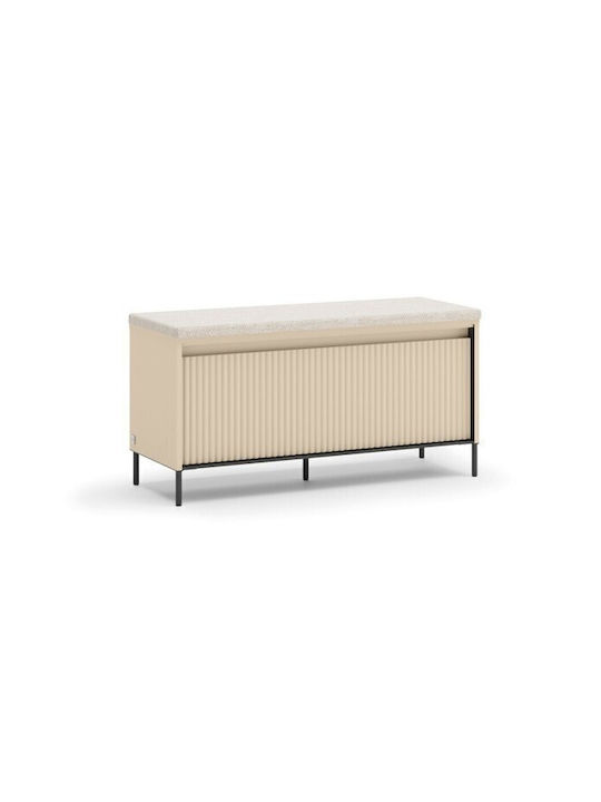 Lorfera 115 Flurmöbel & Aufbewahrung mit Schuhregal & Bank Beige 101x38x51cm