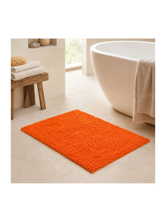 My Home Luxury Non-Slip Bath Mat CHL-3 Orange 40x60cm